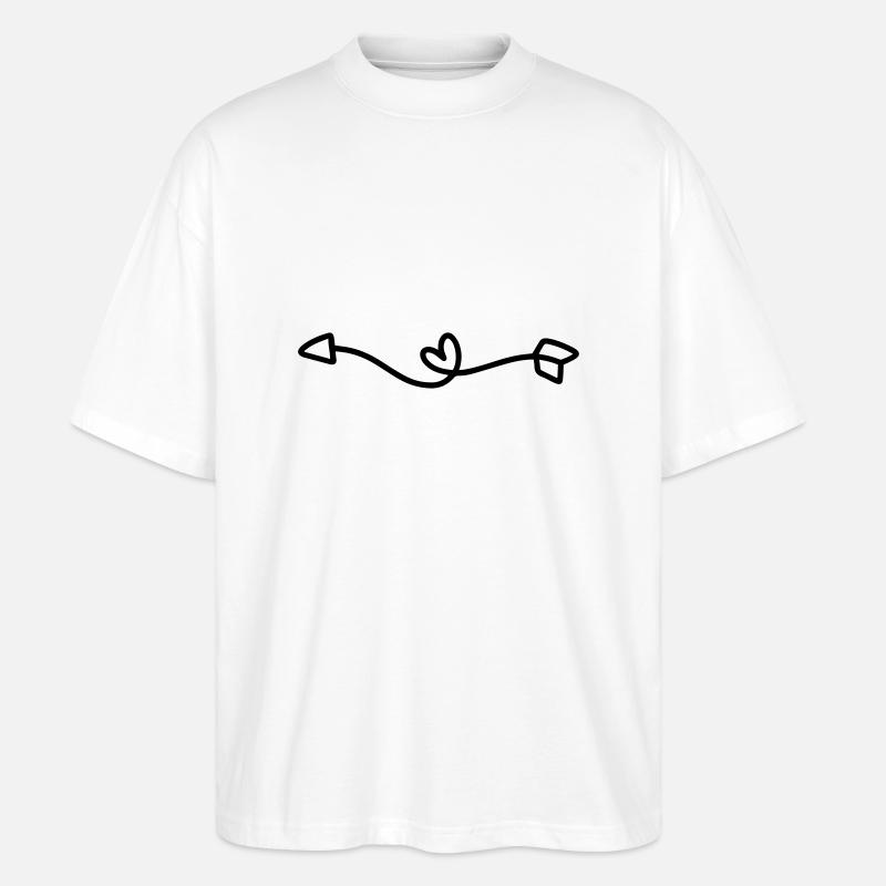 Pfeil links | pfeile - Stanley/Stella Oversized Unisex Bio T-Shirt Blaster 2.0 - Weiß