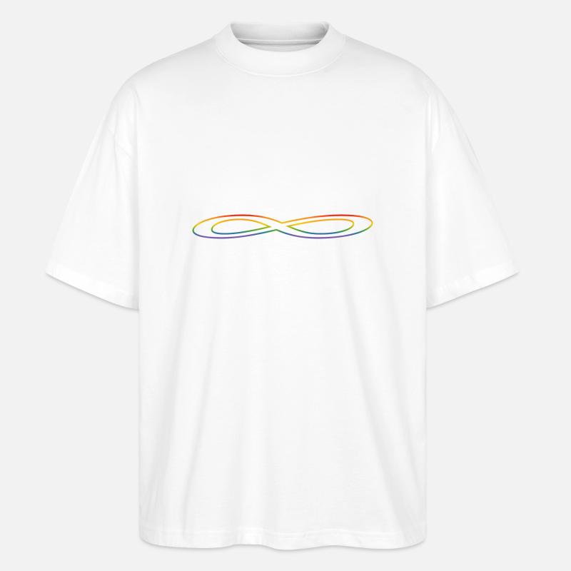 Arc-en-ciel Infinity - T-shirt bio Blaster 2.0 coupe oversize Stanley/Stella Unisexe - blanc