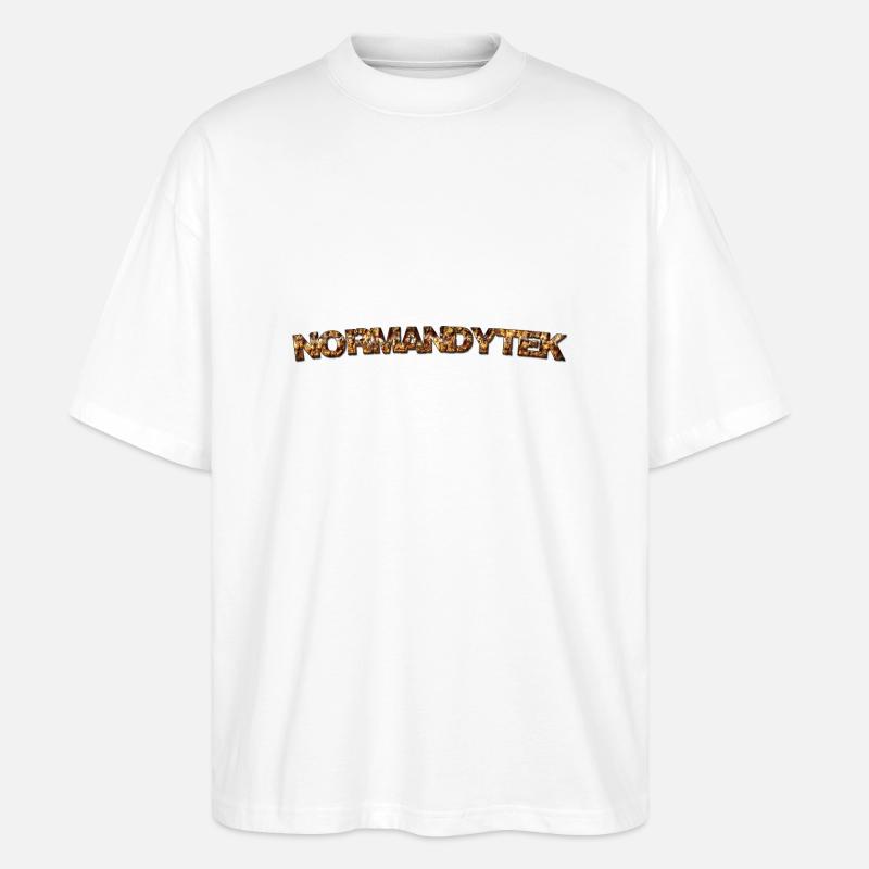 Normandytek script - Stanley/Stella Oversized Unisex Organic T-shirt Blaster 2.0 - white