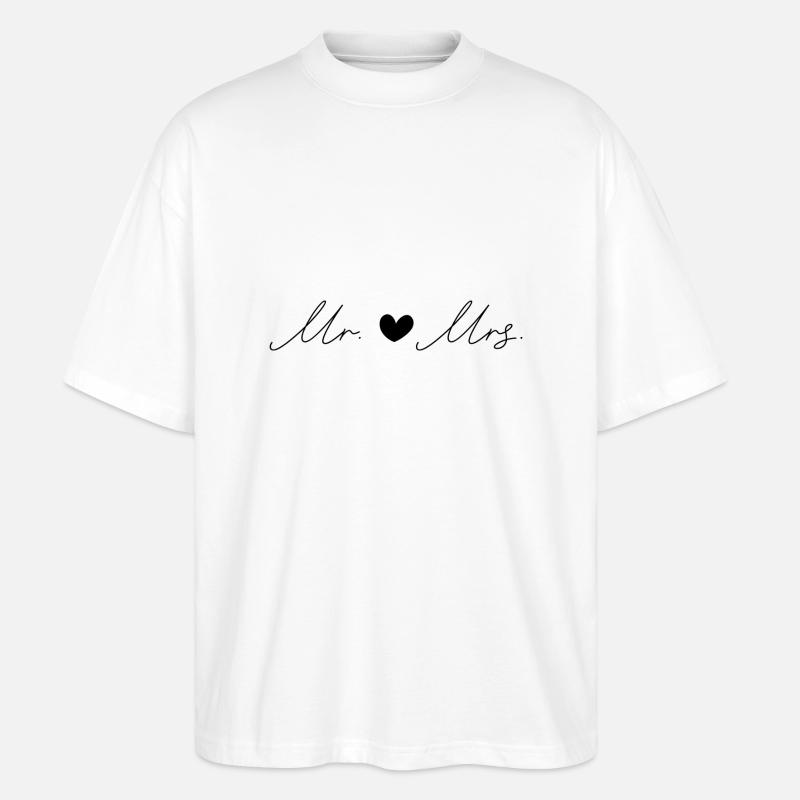 Mr and Mrs - Stanley/Stella Oversized Unisex Bio T-Shirt Blaster 2.0 - Weiß