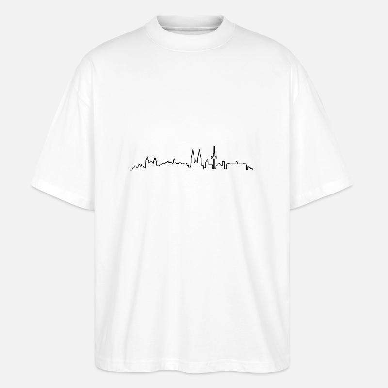 Skyline Regensburg - Stanley/Stella Oversized Unisex Bio T-Shirt Blaster 2.0 - Weiß