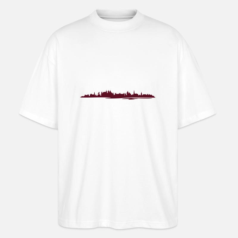 Skyline - Schwerin - Stanley/Stella Oversized Unisex Bio T-Shirt Blaster 2.0 - Weiß