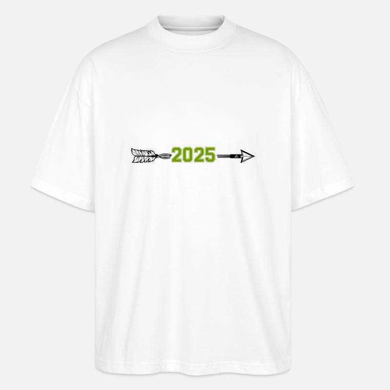 2025 pfeil - Stanley/Stella Oversized Unisex Bio T-Shirt Blaster 2.0 - Weiß