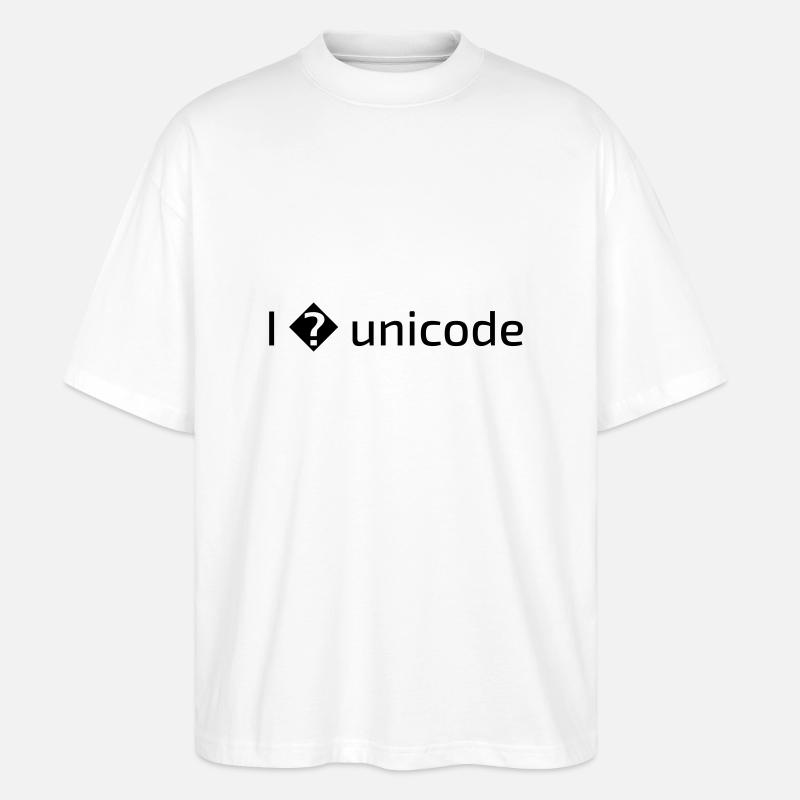 J’adore l’unicode - T-shirt bio Blaster 2.0 coupe oversize Stanley/Stella Unisexe - blanc