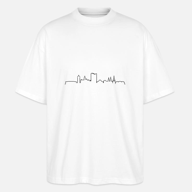 Skyline Chemnitz Linie - Stanley/Stella Oversized Unisex Bio T-Shirt Blaster 2.0 - Weiß