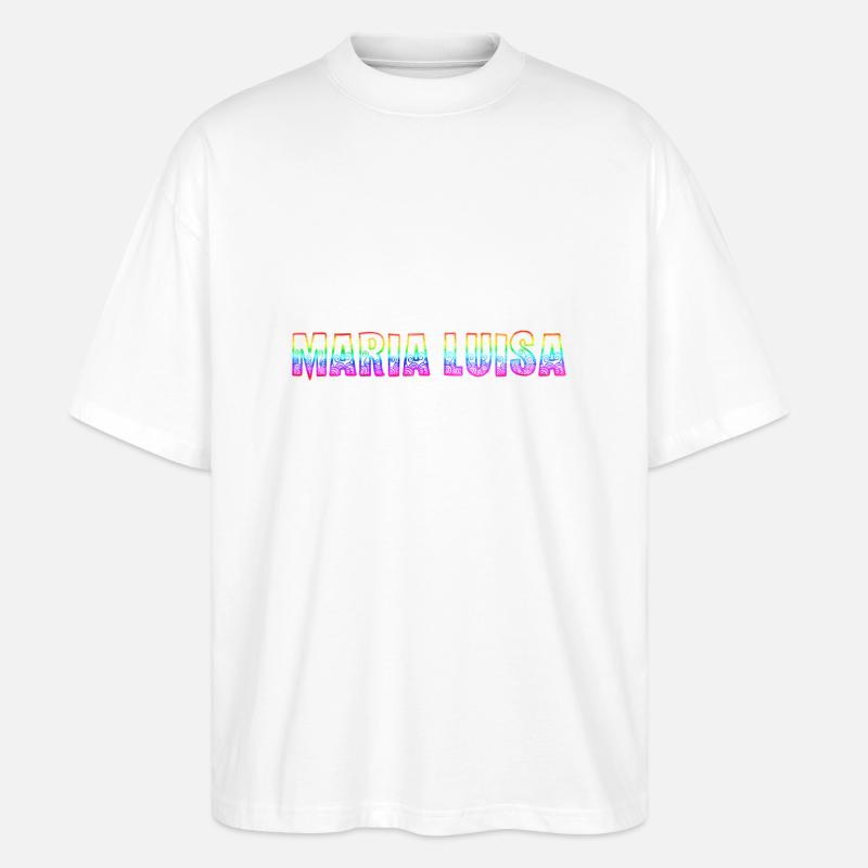 maria luisa rs regenbogen - Stanley/Stella Oversized Unisex Bio T-Shirt Blaster 2.0 - Weiß