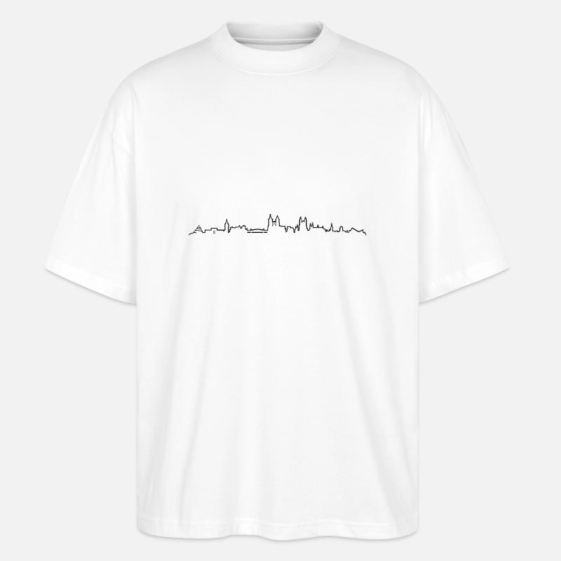 Skyline - Magdeburg - Stanley/Stella Oversized Unisex Bio T-Shirt Blaster 2.0 - Weiß