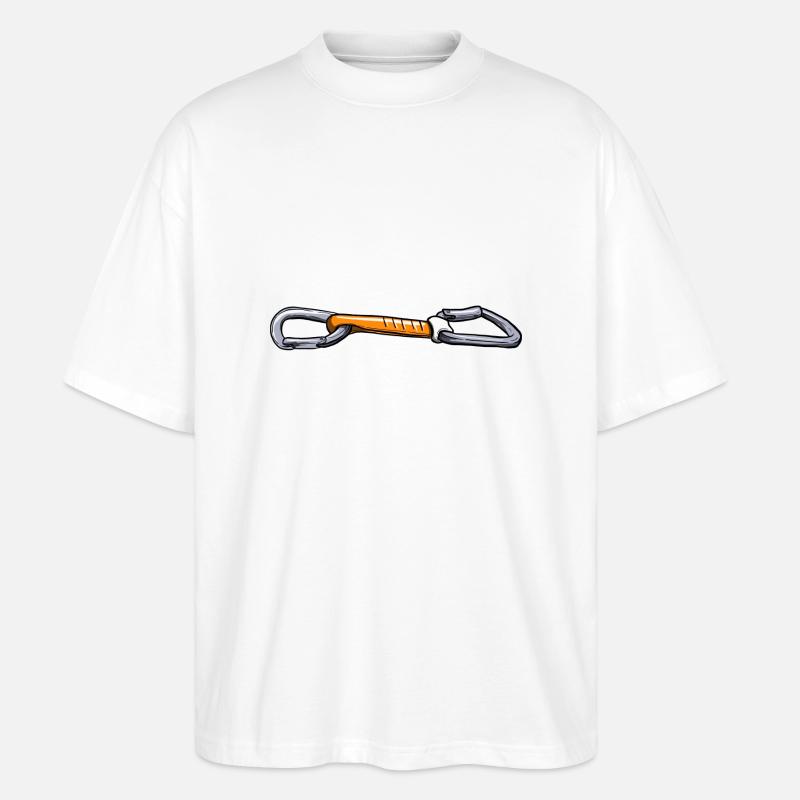 Expressschlinge - climbing quickdraw - Stanley/Stella Oversized Unisex Bio T-Shirt Blaster 2.0 - Weiß