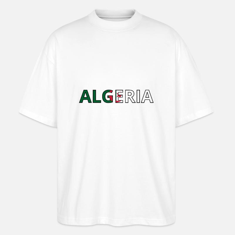 Drapeau Algeria - T-shirt bio Blaster 2.0 coupe oversize Stanley/Stella Unisexe - blanc