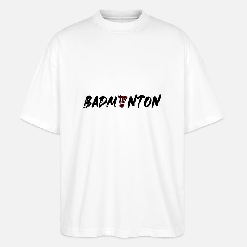 federball Badminton symbol - Stanley/Stella Oversized Unisex Bio T-Shirt Blaster 2.0 - Weiß