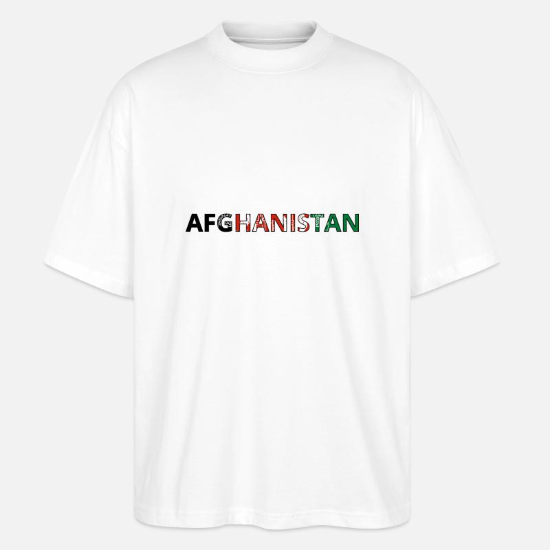 Drapeau Afghanistan - T-shirt bio Blaster 2.0 coupe oversize Stanley/Stella Unisexe - blanc
