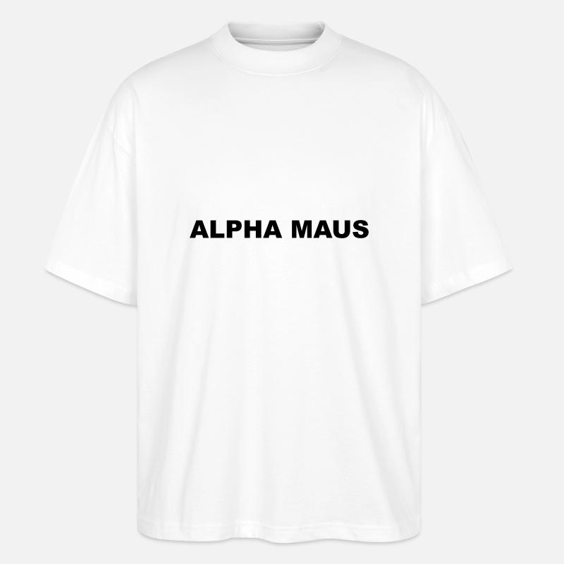 Alpha Maus - Stanley/Stella Oversized Unisex Bio T-Shirt Blaster 2.0 - Weiß