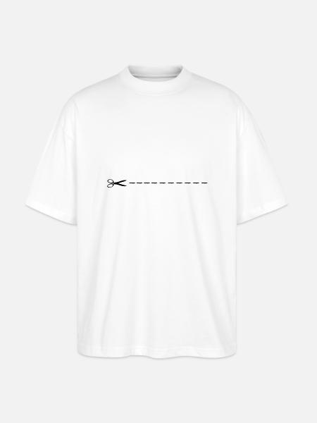 Schere - Stanley/Stella Oversized Unisex Bio T-Shirt Blaster 2.0 - Weiß