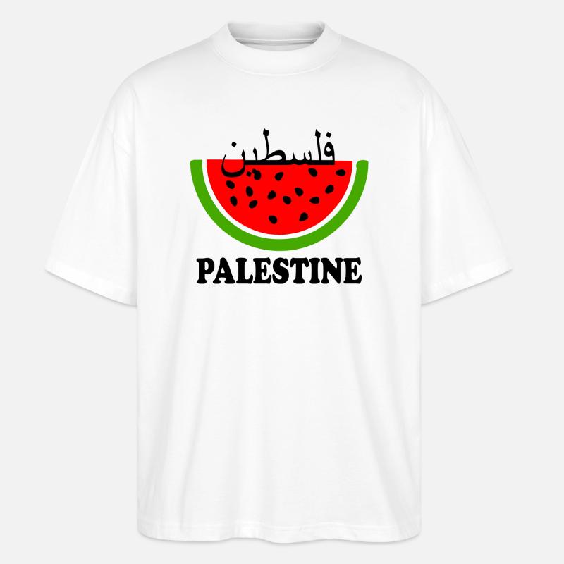 Pastèque de Palestine فلسطين - T-shirt bio Blaster 2.0 coupe oversize Stanley/Stella Unisexe - blanc