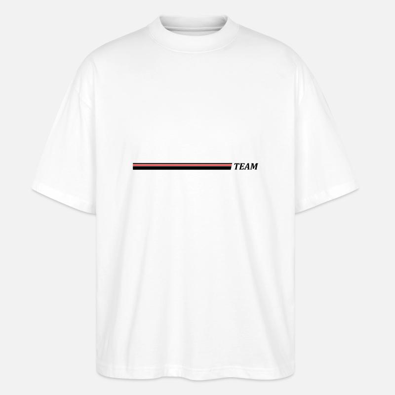 Team Strich - Stanley/Stella Oversized Unisex Bio T-Shirt Blaster 2.0 - Weiß