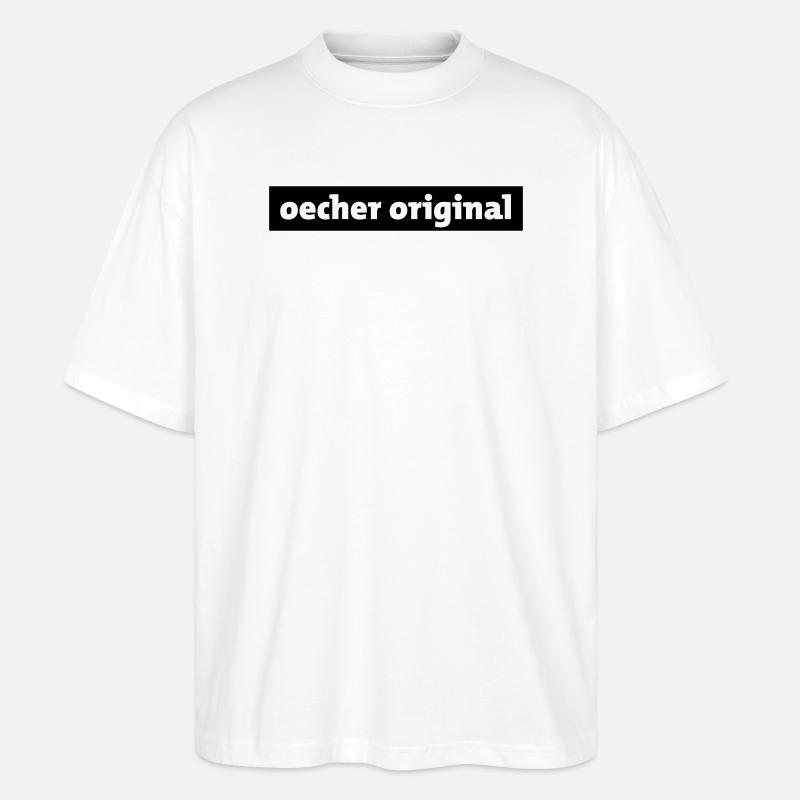 "Oecher Original" Aachen/Öche - Stanley/Stella Oversized Unisex Bio T-Shirt Blaster 2.0 - Weiß