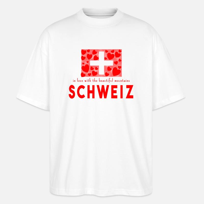 Coeurs de Suisse - T-shirt bio Blaster 2.0 coupe oversize Stanley/Stella Unisexe - blanc