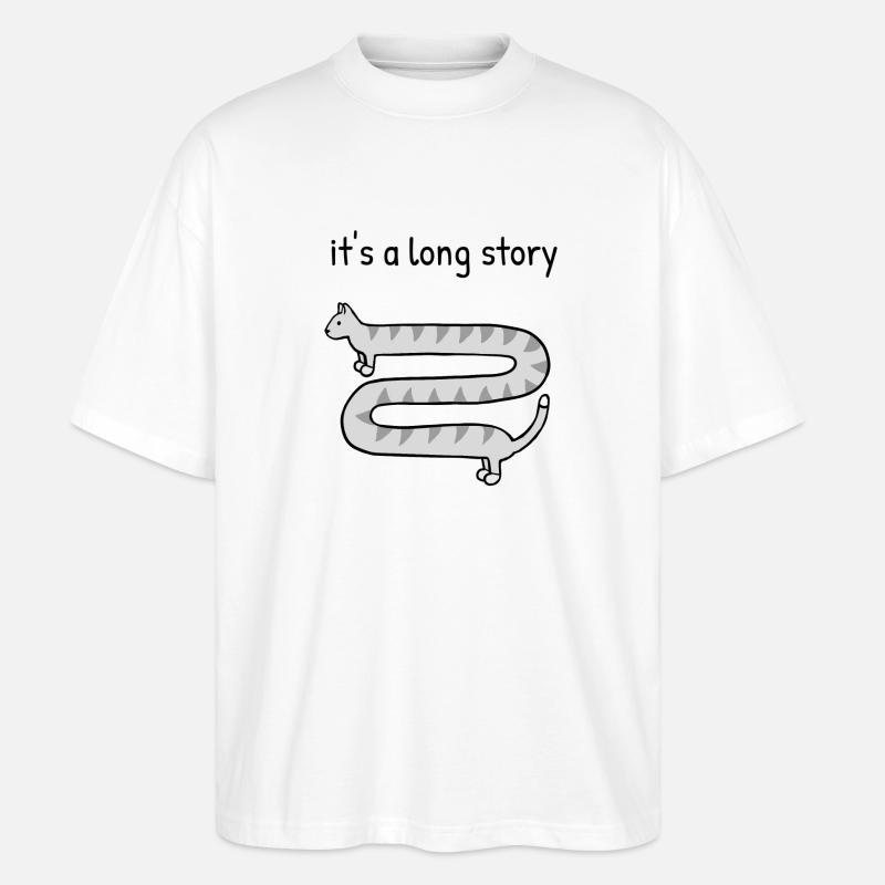 C’est une longue histoire - T-shirt bio Blaster 2.0 coupe oversize Stanley/Stella Unisexe - blanc