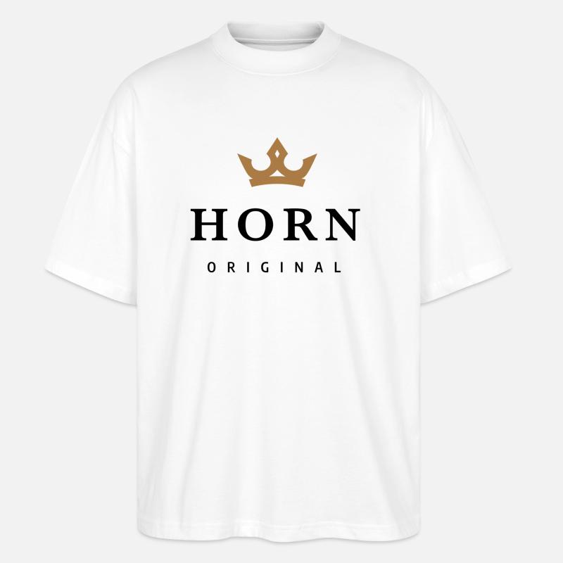 Horn - Stanley/Stella Oversized Unisex Bio T-Shirt Blaster 2.0 - Weiß