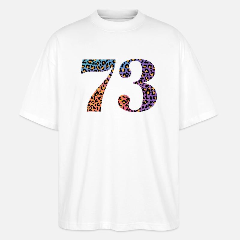 73e anniversaire léopard - T-shirt bio Blaster 2.0 coupe oversize Stanley/Stella Unisexe - blanc
