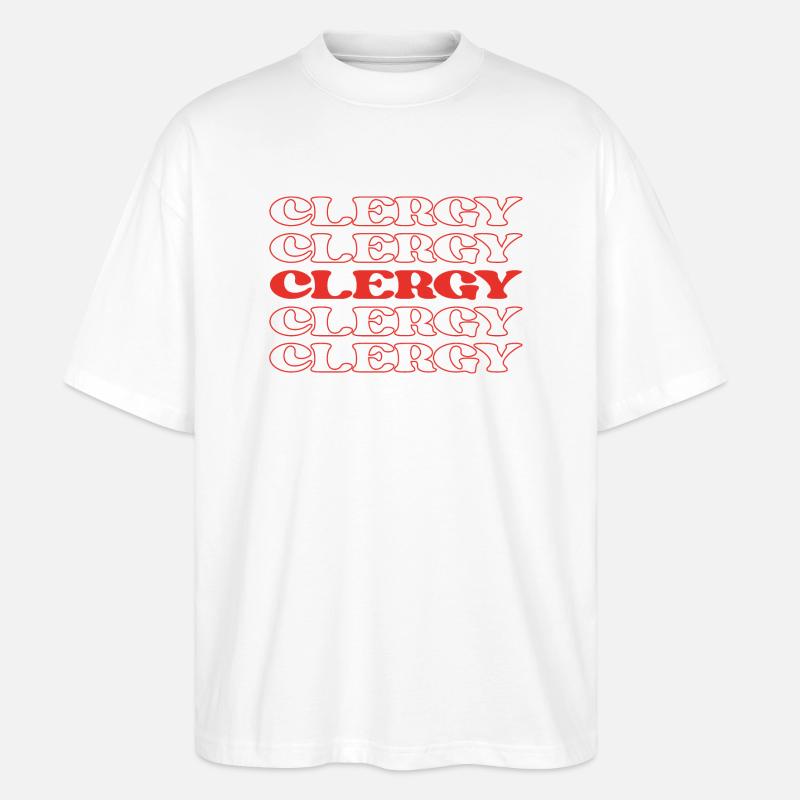 Citations drôles d’appréciation du clergé - T-shirt bio Blaster 2.0 coupe oversize Stanley/Stella Unisexe - blanc