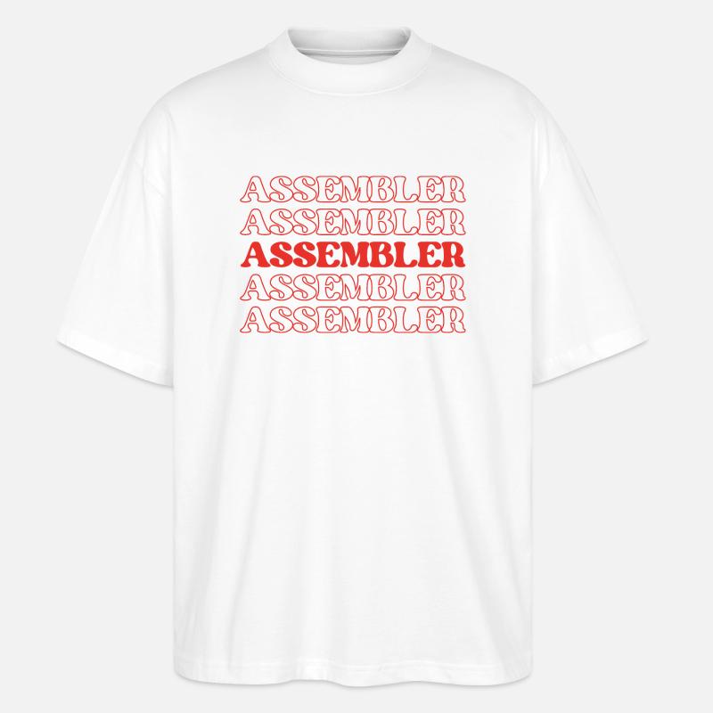Assembleur, Fabricant, Assembleur, Constructeur, Fabricant - T-shirt bio Blaster 2.0 coupe oversize Stanley/Stella Unisexe - blanc