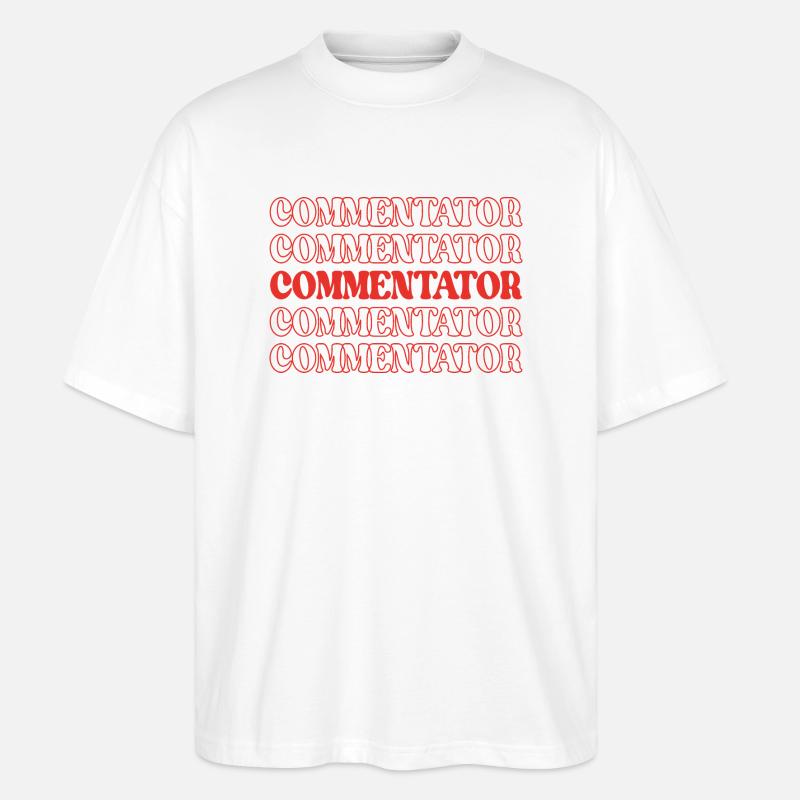 Commentateur Animateur Annonceur Diffuseur - T-shirt bio Blaster 2.0 coupe oversize Stanley/Stella Unisexe - blanc