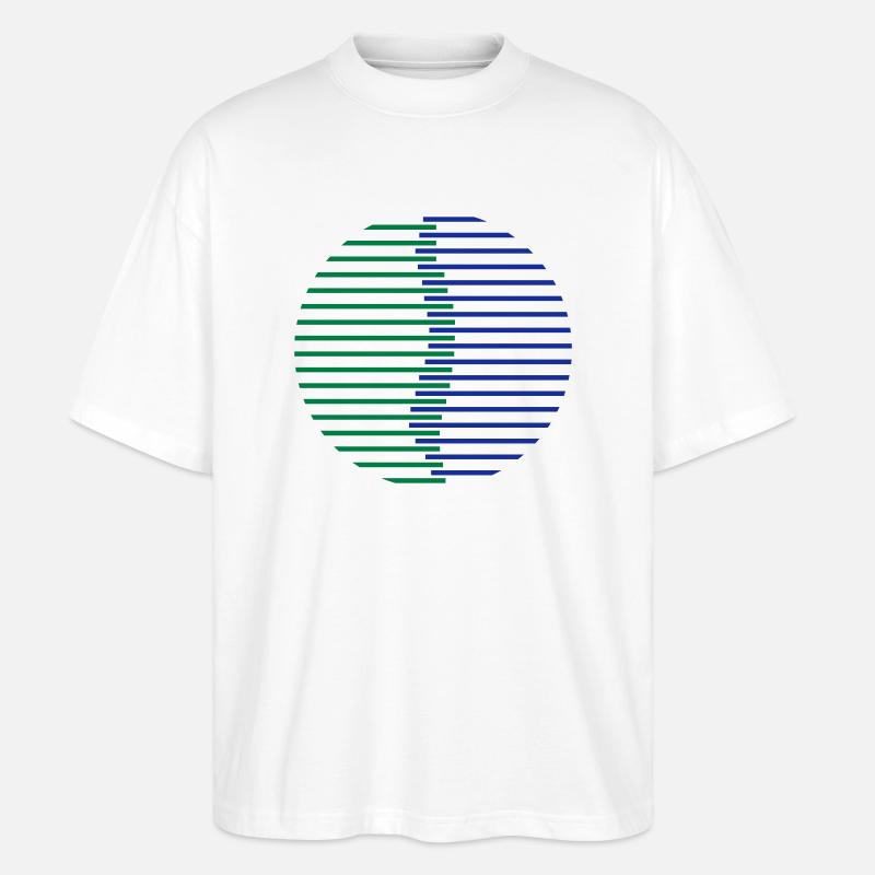 Wirbelsäule Kreis - Stanley/Stella Oversized Unisex Bio T-Shirt Blaster 2.0 - Weiß