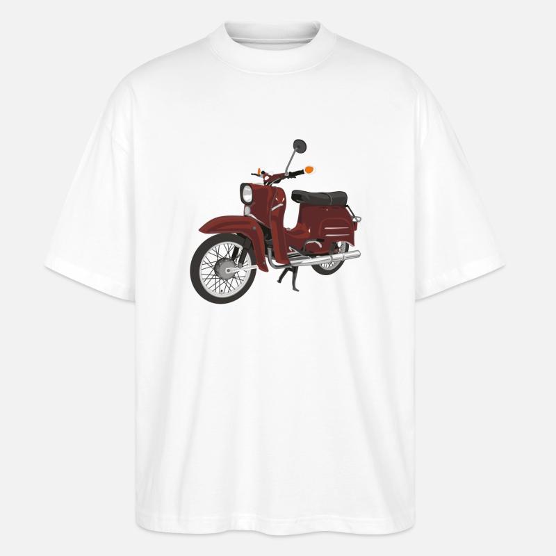 Simson Schwalbe - Stanley/Stella Oversized Unisex Bio T-Shirt Blaster 2.0 - Weiß