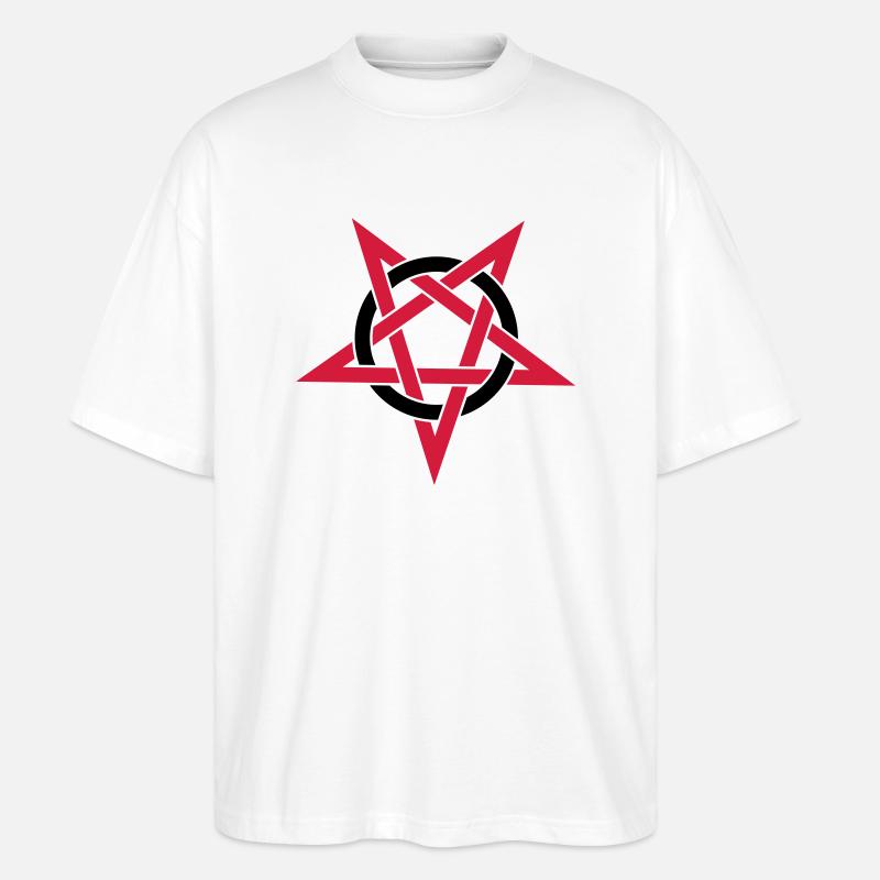 Pentagramm - Stanley/Stella Oversized Unisex Bio T-Shirt Blaster 2.0 - Weiß