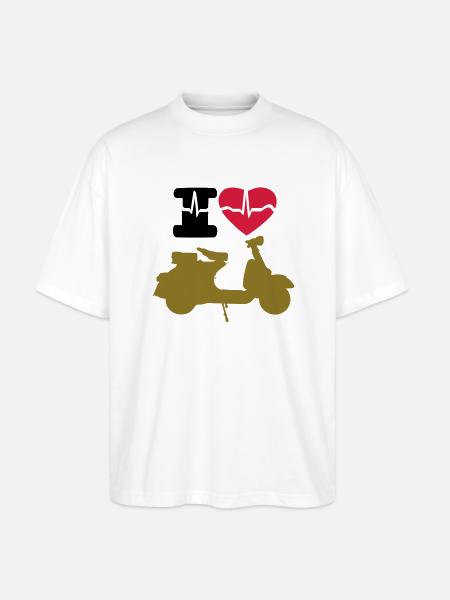 I love moto - Stanley/Stella Oversized Unisex Organic T-shirt Blaster 2.0 - white