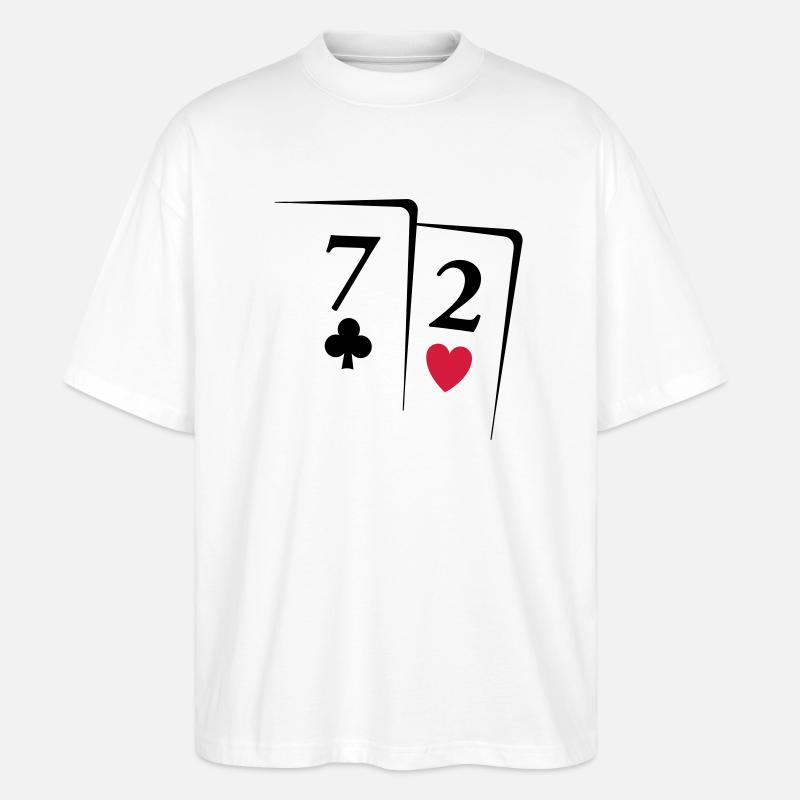 Poker Karten - Stanley/Stella Oversized Unisex Bio T-Shirt Blaster 2.0 - Weiß