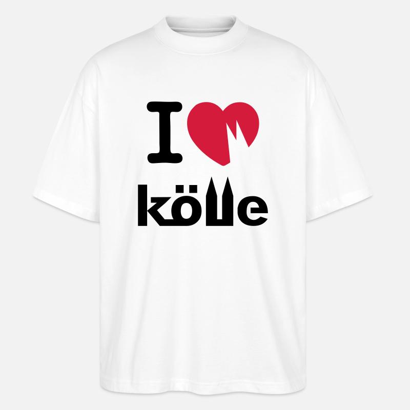 I love Kölle - Stanley/Stella Oversized Unisex Bio T-Shirt Blaster 2.0 - Weiß