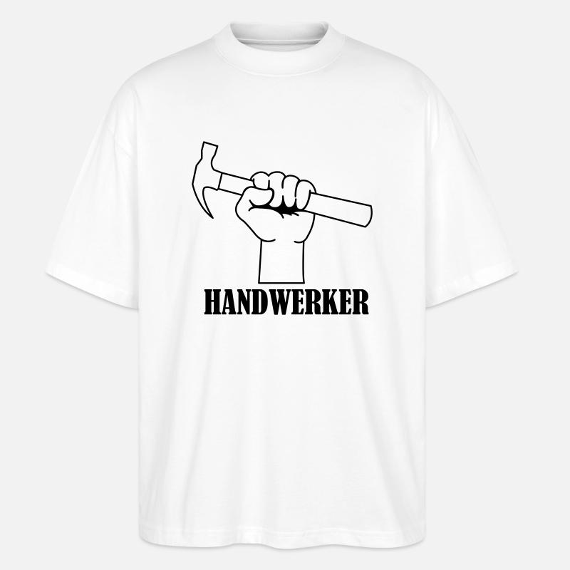 handwerker_01 - Stanley/Stella Oversized Unisex Bio T-Shirt Blaster 2.0 - Weiß