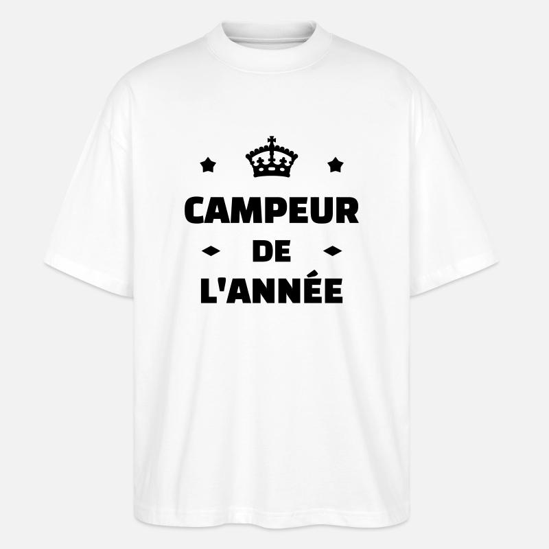 Campingplatz / Camper / Camping / Camp - Stanley/Stella Oversized Unisex Bio T-Shirt Blaster 2.0 - Weiß