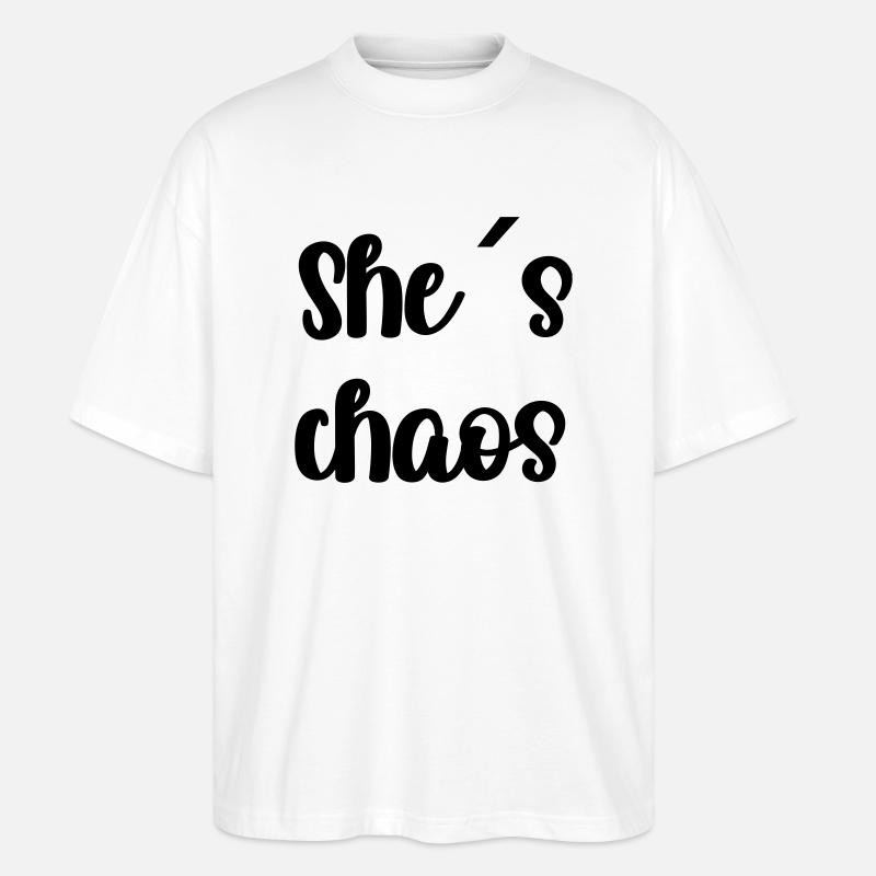 Elle s ́chaos - T-shirt bio Blaster 2.0 coupe oversize Stanley/Stella Unisexe - blanc