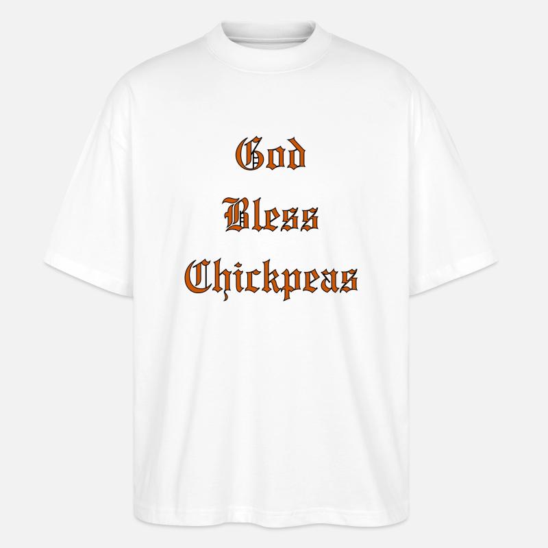 GodBlessChickpeas - Stanley/Stella Oversized Unisex Bio T-Shirt Blaster 2.0 - Weiß