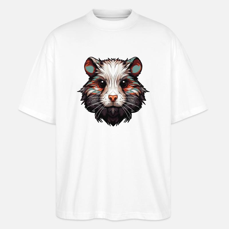 Hamster Tier - Stanley/Stella Oversized Unisex Bio T-Shirt Blaster 2.0 - Weiß