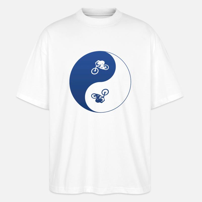 yin and yang biken - Stanley/Stella Oversized Unisex Bio T-Shirt Blaster 2.0 - Weiß