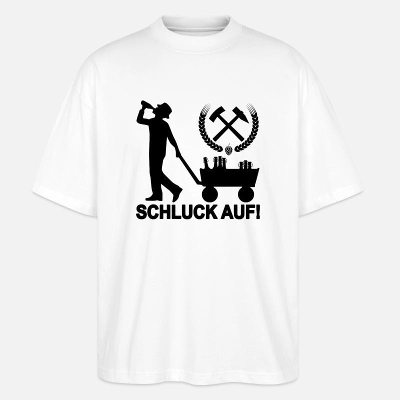 Schluck Auf - Stanley/Stella Oversized Unisex Bio T-Shirt Blaster 2.0 - Weiß