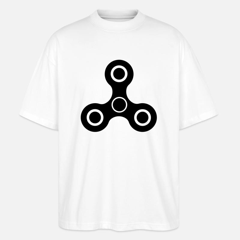 fidget spinner - Stanley/Stella Oversized Unisex Bio T-Shirt Blaster 2.0 - Weiß