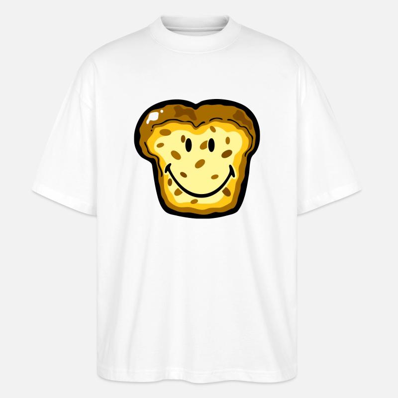 Smiley Bread - Stanley/Stella Oversize Unisex Øko T-shirt Blaster 2.0 - hvid