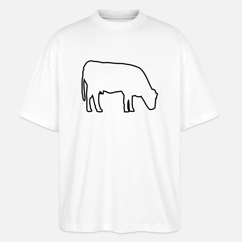 kuh - Stanley/Stella Oversized Unisex Bio T-Shirt Blaster 2.0 - Weiß