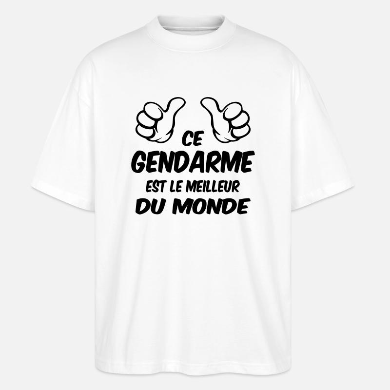 BESTE GENDARME - Stanley/Stella Oversized Unisex Bio T-Shirt Blaster 2.0 - Weiß