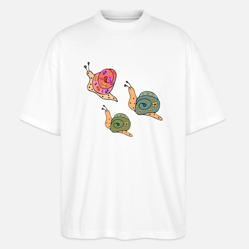 Schnecken - Stanley/Stella Oversized Unisex Bio T-Shirt Blaster 2.0 - Weiß