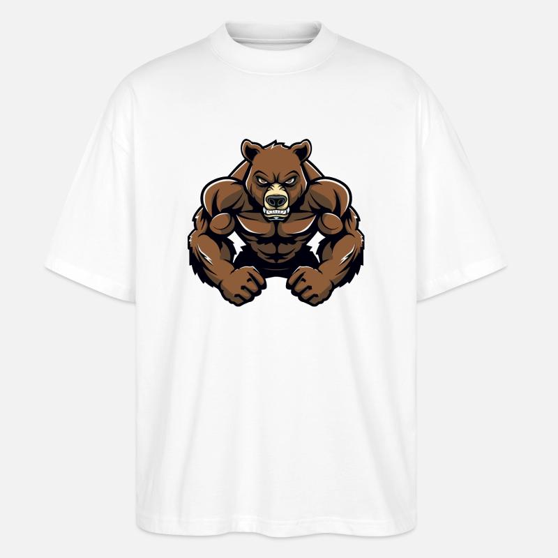 Bear Comic - Stanley/Stella Oversized Unisex Organic T-shirt Blaster 2.0 - white
