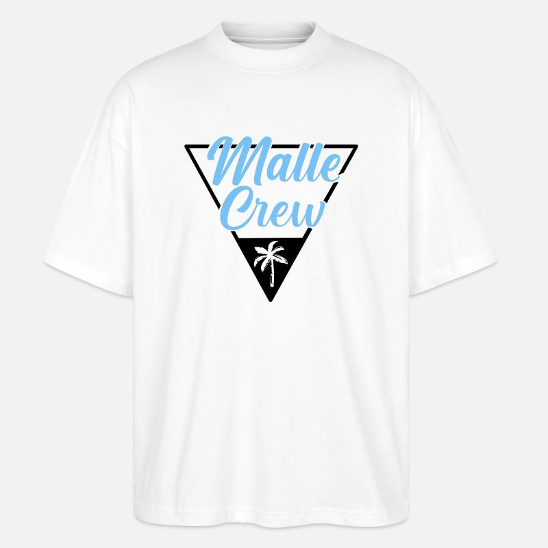 Malle Crew Mallorca - Stanley/Stella Oversized Unisex Bio T-Shirt Blaster 2.0 - Weiß