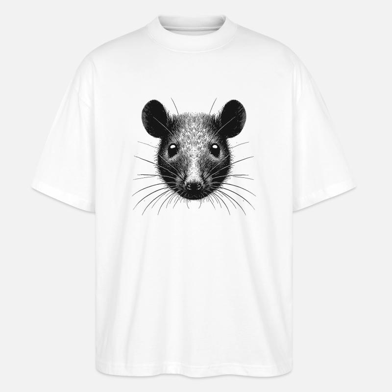 Ratte - Stanley/Stella Oversized Unisex Bio T-Shirt Blaster 2.0 - Weiß