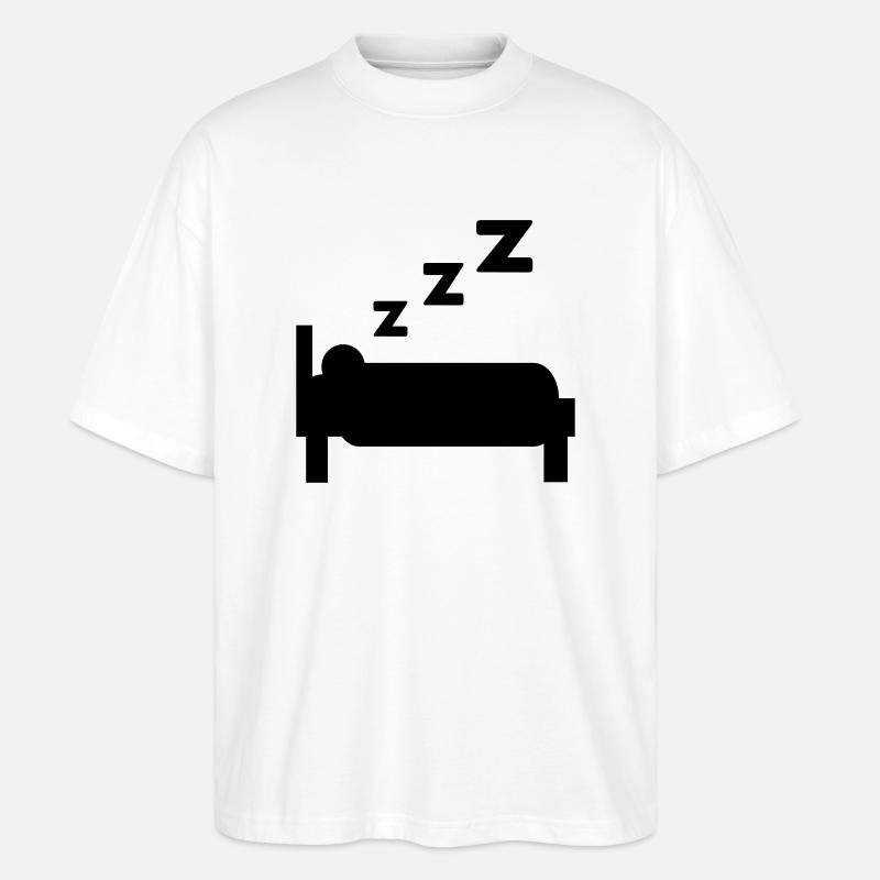 schlafen - Stanley/Stella Oversized Unisex Bio T-Shirt Blaster 2.0 - Weiß