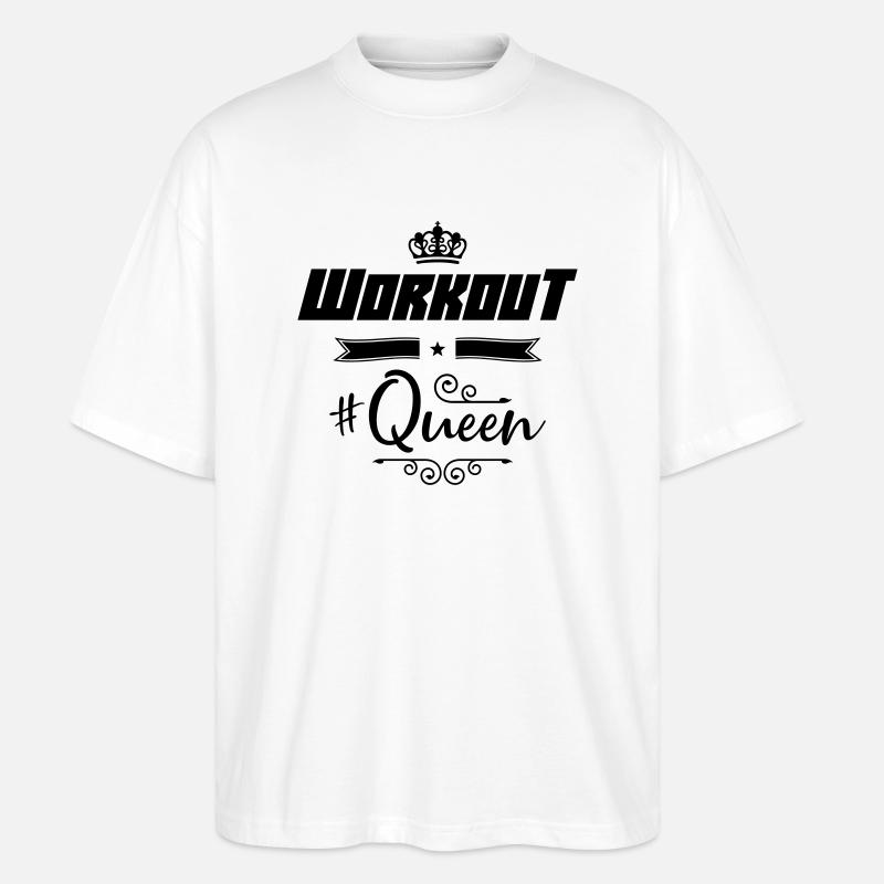 workout queen - Stanley/Stella Oversized Unisex Bio T-Shirt Blaster 2.0 - Weiß